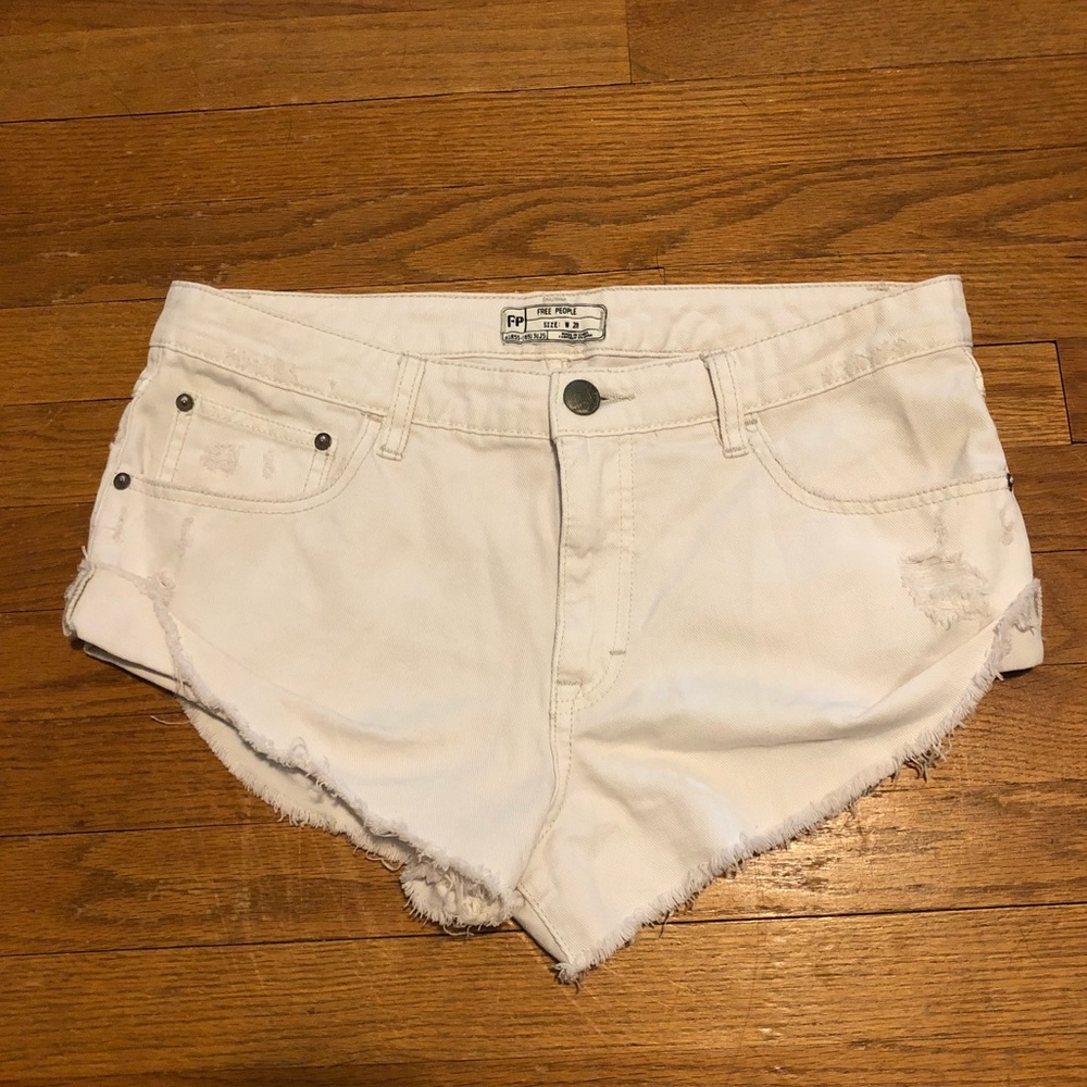 Free People white shorts
